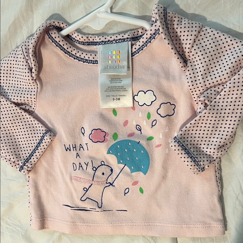 Absorba Pink and Blue Long Sleeve Tee